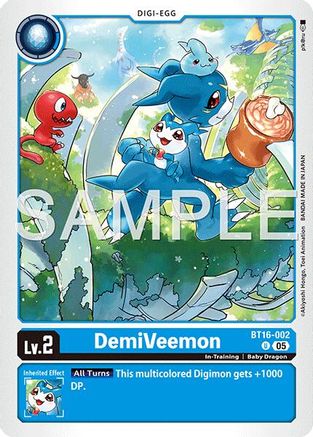 DemiVeemon - BT16-002 (Reprint) (BT16-002) - [Advanced Booster Digimon Generation] Foil - Trinity Hobby