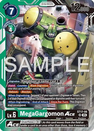 MegaGargomon ACE (Reprint) (ST17-08) - [Advanced Booster Digimon Generation] Foil - Trinity Hobby