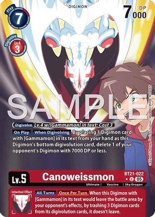 Canoweissmon (Alternate Art) (BT21-022) - [Advanced Booster Digimon Generation] Foil - Trinity Hobby