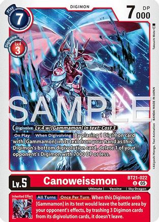 Canoweissmon (Reprint) (BT21-022) - [Advanced Booster Digimon Generation] Foil