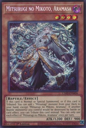 Mitsurugi no Mikoto, Aramasa (Secret Rare) [L26D-ENM06] - Legendary Modern Decks 2026 1st Edition - Secret Rare - Trinity Hobby