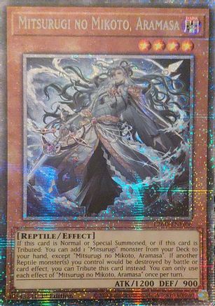Mitsurugi no Mikoto, Aramasa (Starlight Rare) [L26D-ENM06] - Legendary Modern Decks 2026 1st Edition - Starlight Rare - Trinity Hobby