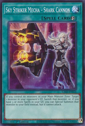 Sky Striker Mecha - Shark Cannon [L26D-ENS16] - Legendary Modern Decks 2026 1st Edition - Common / Short Print - Trinity Hobby
