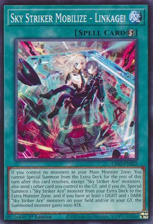 Sky Striker Mobilize - Linkage! [L26D-ENS22] - Legendary Modern Decks 2026 1st Edition - Common / Short Print - Trinity Hobby