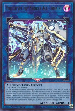 Prototype Sky Striker Ace - Amatsu [L26D-ENS35] - Legendary Modern Decks 2026 1st Edition - Ultra Rare - Trinity Hobby