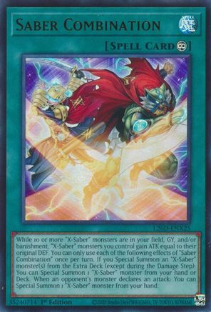 Saber Combination [L26D-ENX25] - Legendary Modern Decks 2026 1st Edition - Ultra Rare - Trinity Hobby