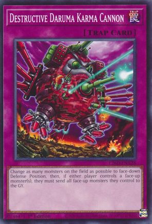 Destructive Daruma Karma Cannon [L26D-ENX28] - Legendary Modern Decks 2026 1st Edition - Common / Short Print - Trinity Hobby