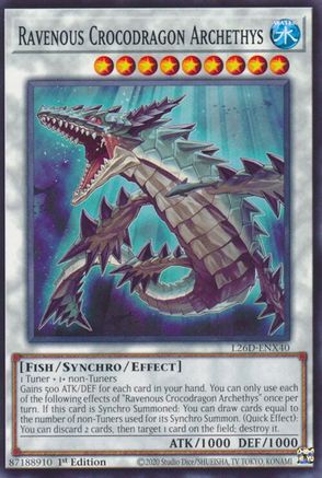 Ravenous Crocodragon Archethys [L26D-ENX40] - Legendary Modern Decks 2026 1st Edition - Common / Short Print - Trinity Hobby