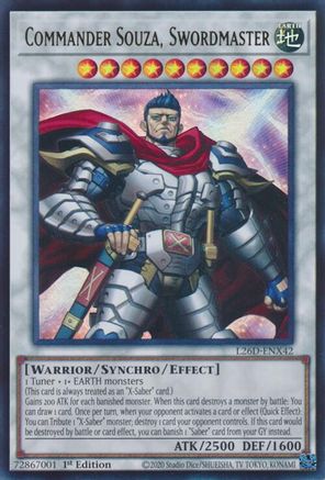 Commander Souza, Swordmaster [L26D-ENX42] - Legendary Modern Decks 2026 1st Edition - Ultra Rare - Trinity Hobby
