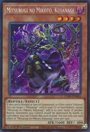 Mitsurugi no Mikoto, Kusanagi [L26D-ENM04] - Legendary Modern Decks 2026 1st Edition - Secret Rare - Trinity Hobby