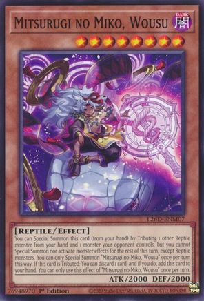 Mitsurugi no Miko, Wousu [L26D-ENM07] - Legendary Modern Decks 2026 1st Edition - Common / Short Print - Trinity Hobby