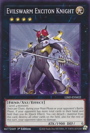 Evilswarm Exciton Knight [L26D-ENM22] - Legendary Modern Decks 2026 1st Edition - Common / Short Print - Trinity Hobby