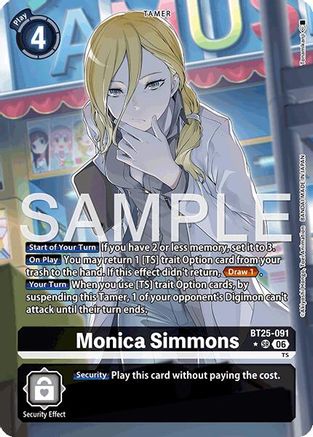 Monica Simmons (Alternate Art) (BT25-091) - [Dual Revolution] Foil