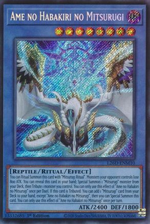 Ame no Habakiri no Mitsurugi (Secret Rare) [L26D-ENM10] - Legendary Modern Decks 2026 1st Edition - Secret Rare - Trinity Hobby