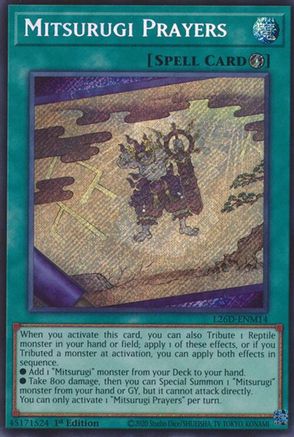 Mitsurugi Prayers (Secret Rare) [L26D-ENM14] - Legendary Modern Decks 2026 1st Edition - Secret Rare - Trinity Hobby