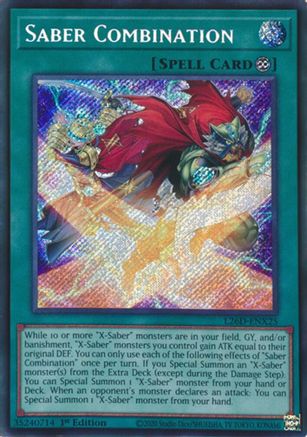 Saber Combination (Secret Rare) [L26D-ENX25] - Legendary Modern Decks 2026 1st Edition - Secret Rare - Trinity Hobby