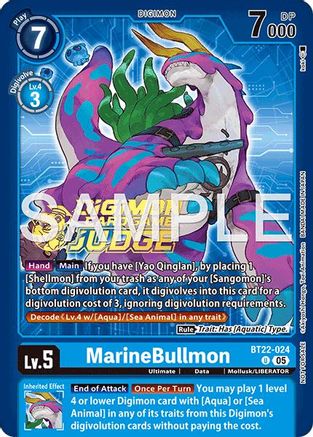 MarineBullmon (Judge Pack 9) (BT22-024) - [Cyber Eden] Foil - Trinity Hobby