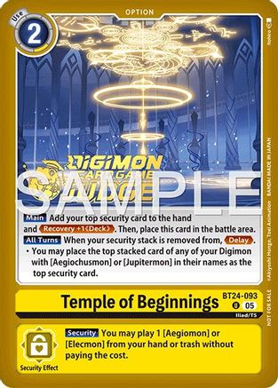 Temple of Beginnings (Judge Pack 9) (BT24-093) - [Time Stranger] Foil