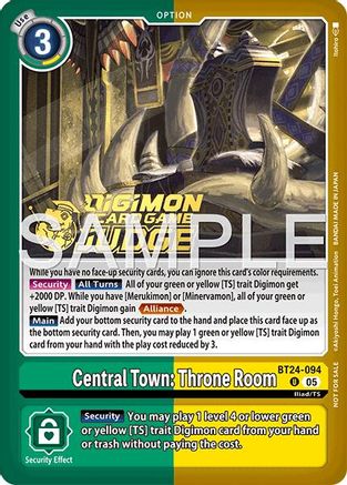 Central Town: Throne Room (Judge Pack 9) (BT24-094) - [Time Stranger] Foil