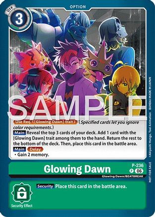 Glowing Dawn (Store Tournament 2026 Vol. 2 Participation Pack) (P-236) - [Digimon Promotion Cards] - Trinity Hobby