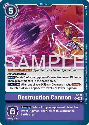 Destruction Cannon (Store Tournament 2026 Vol. 2 Participation Pack) (P-238) - [Digimon Promotion Cards] - Trinity Hobby
