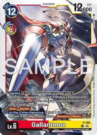 Gallantmon - P-186 (Reprint) (P-186) - [Advanced Booster Digimon Generation] Foil - Trinity Hobby