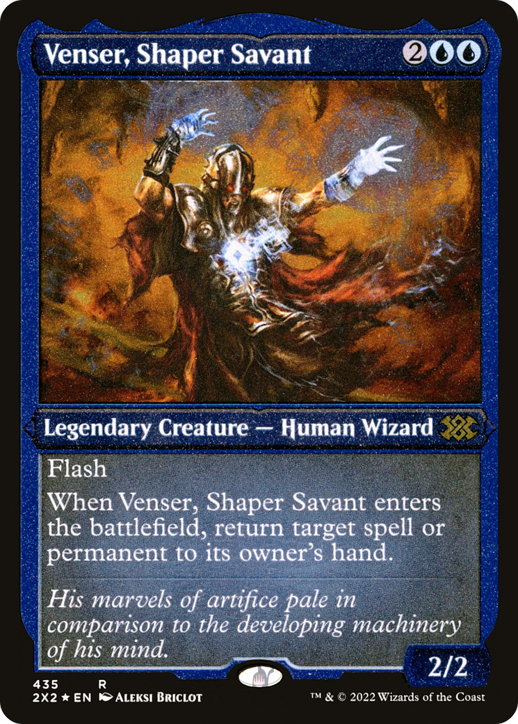 Venser, Shaper Savant (Foil Etched)  [Foil]  (2X2-435) - [Double Masters 2022] - Trinity Hobby