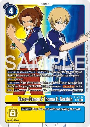 Marcus Damon & Thomas H. Norstein (ST24-13) - [Starter Deck 24: Data Squad] Foil