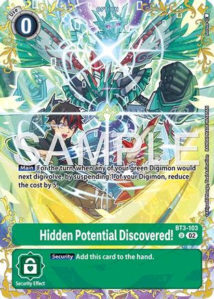 Hidden Potential Discovered! - BT3-103 (Alternate Art) (BT3-103) - [Dual Revolution] Foil