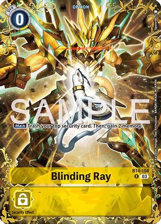 Blinding Ray - BT4-104 (Alternate Art) (BT4-104) - [Dual Revolution] Foil