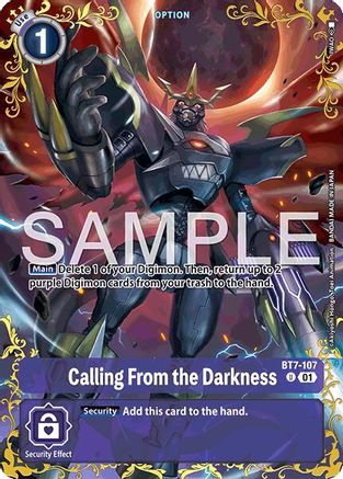 Calling From the Darkness - BT7-107 (Alternate Art) (BT7-107) - [Dual Revolution] Foil