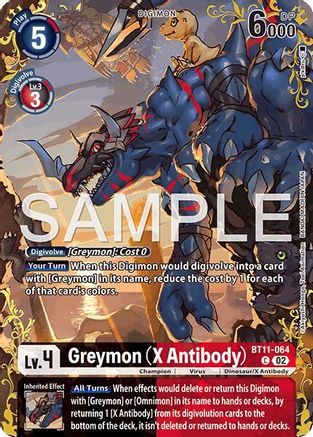 Greymon (X Antibody) - BT11-064 (Alternate Art) (BT11-064) - [Dual Revolution] Foil