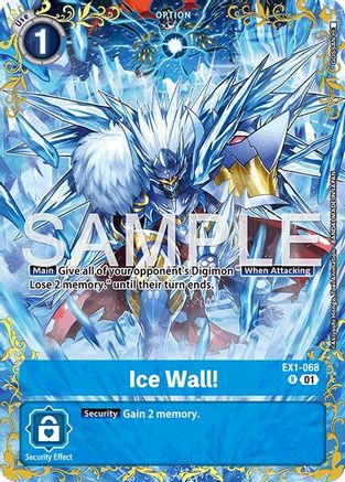 Ice Wall! - EX1-068 (Alternate Art) (EX1-068) - [Dual Revolution] Foil