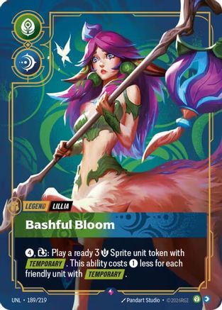Lillia - Bashful Bloom (189/219) - Unleashed Foil - Trinity Hobby