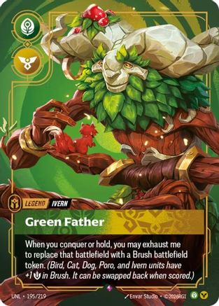 Ivern - Green Father (195/219) - Unleashed Foil - Trinity Hobby