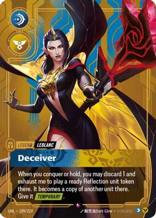 LeBlanc - Deceiver (199/219) - Unleashed Foil - Trinity Hobby