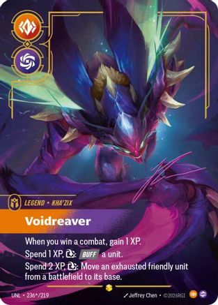 Kha'Zix - Voidreaver (Signature) (236*/219) - Unleashed Foil - Trinity Hobby
