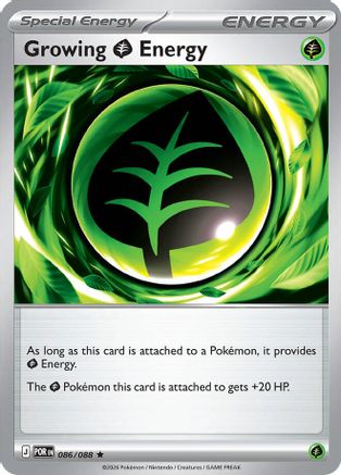 Growing Grass Energy - (086) Holofoil [ME03 Perfect Order] - Trinity Hobby