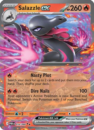 Salazzle ex - (016/088) Holofoil [ME03 Perfect Order] - Trinity Hobby