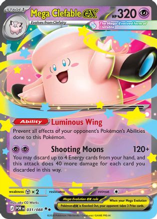 Mega Clefable ex - (031/088) Holofoil [ME03 Perfect Order] - Trinity Hobby