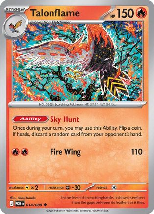 Talonflame - (014/088) Reverse Holofoil [ME03 Perfect Order] - Trinity Hobby