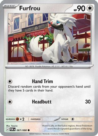 Furfrou - (067) Reverse Holofoil [ME03 Perfect Order] - Trinity Hobby