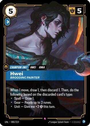 Hwei - Brooding Painter (080/219) - Unleashed Foil - Trinity Hobby
