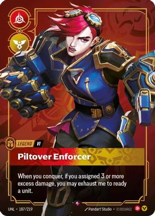 Vi - Piltover Enforcer (187/219) - Unleashed Foil - Trinity Hobby