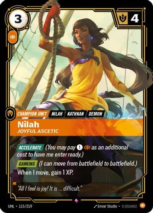 Nilah - Joyful Ascetic (115/219) - Unleashed Foil - Trinity Hobby