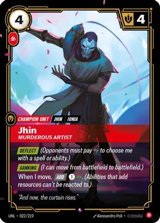 Jhin - Murderous Artist (022/219) - Unleashed Foil - Trinity Hobby