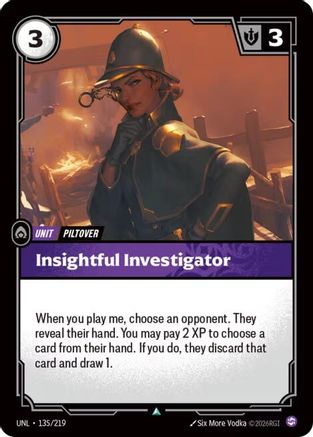 Insightful Investigator (135/219) - Unleashed Foil - Trinity Hobby