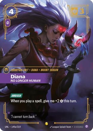Diana - No Longer Human (Alternate Art) (149a/219) - Unleashed Foil - Trinity Hobby