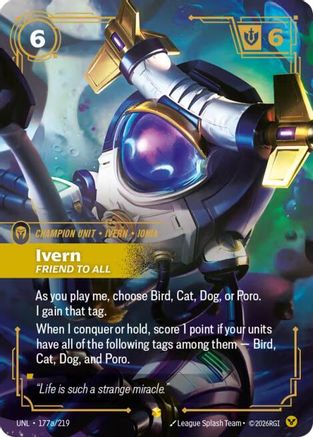 Ivern - Friend to All (Alternate Art) (177a/219) - Unleashed Foil - Trinity Hobby