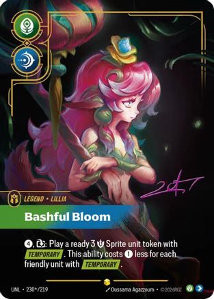 Lillia - Bashful Bloom (Signature) (230*/219) - Unleashed Foil - Trinity Hobby